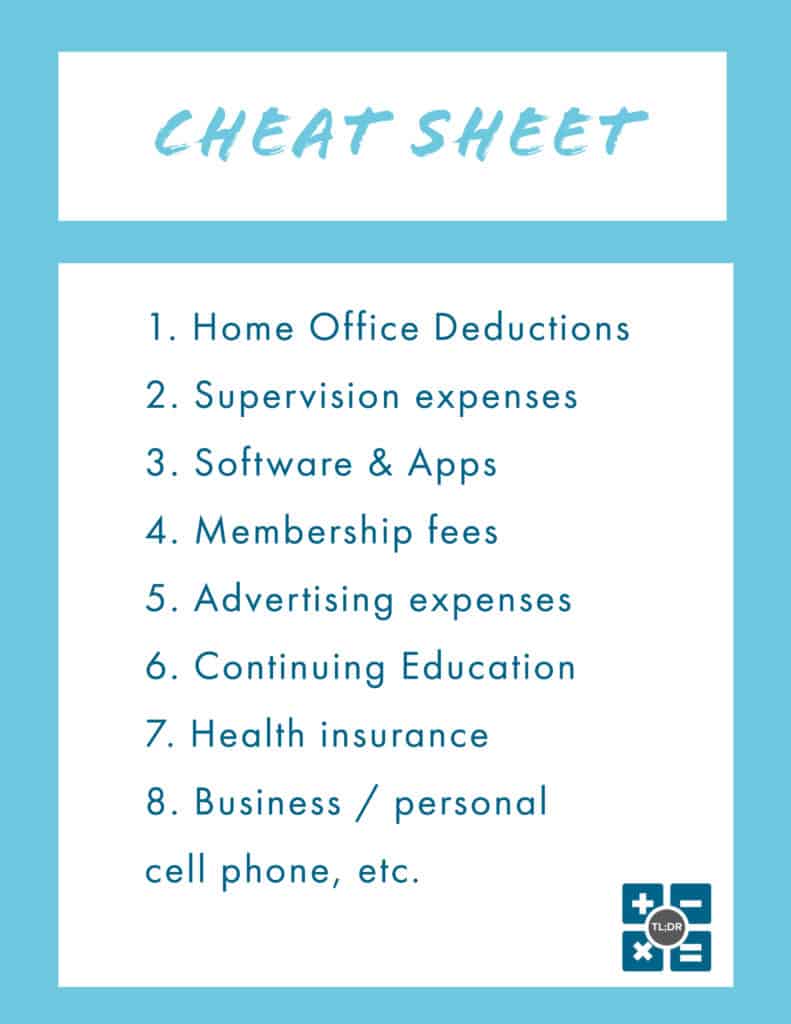 Tax deductions for therapists list_TL;DR: Accounting