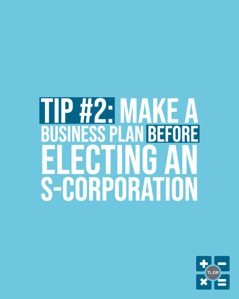 Accounting for s corp tip #2