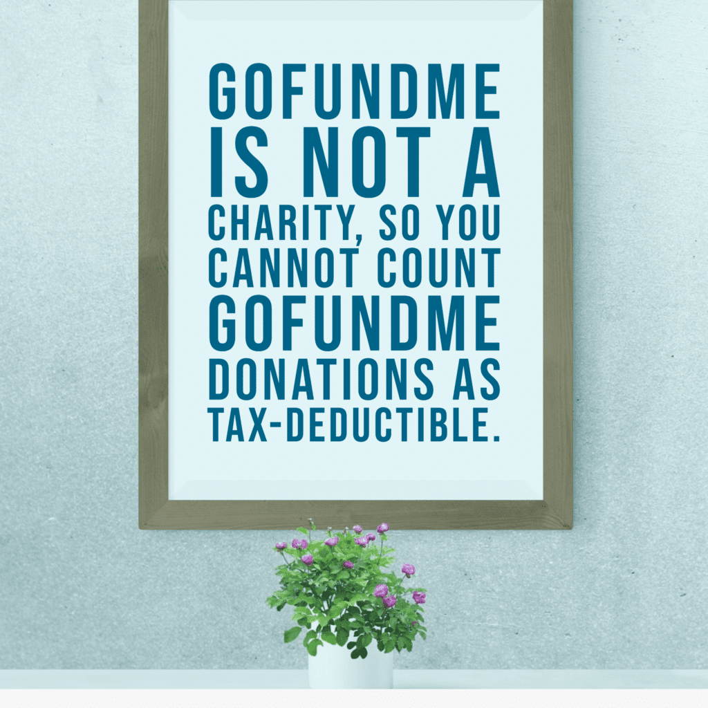 Is GoFundMe tax deductible?