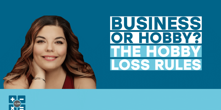 Business or Hobby? The Hobby Loss Rules
